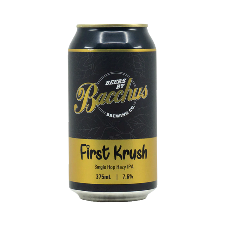 Bacchus Brewing Co - First Krush Single Hop Hazy IPA 7.6% 375ml Can