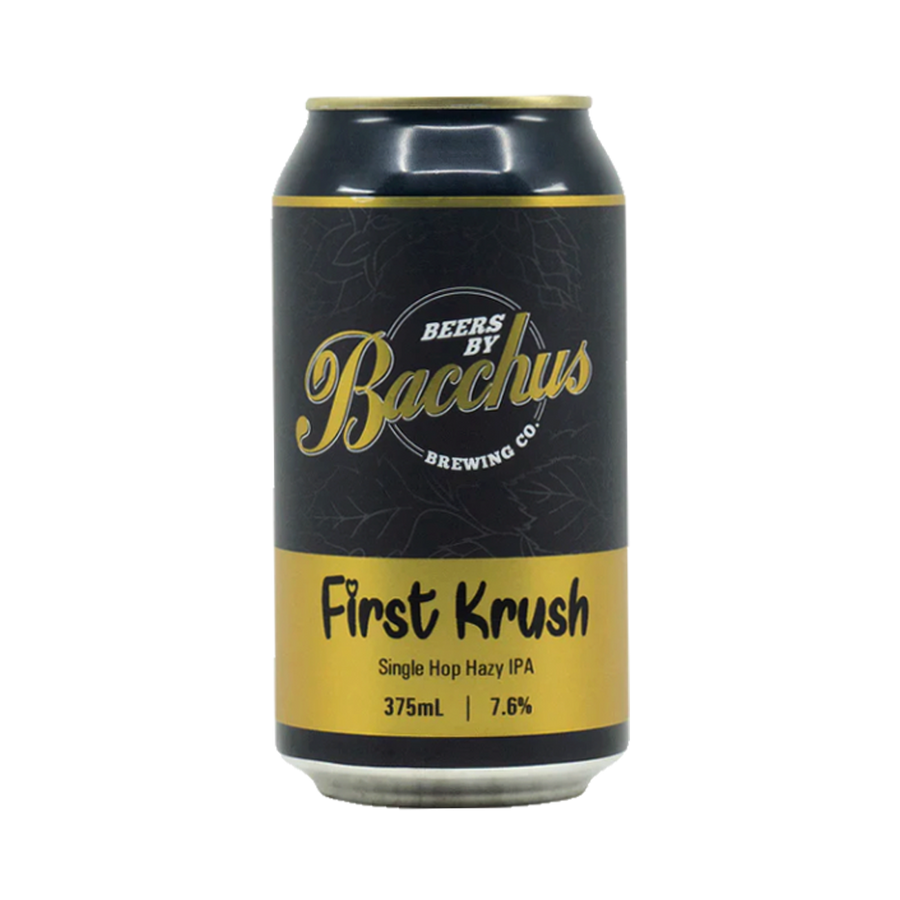 Bacchus Brewing Co - First Krush Single Hop Hazy IPA 7.6% 375ml Can