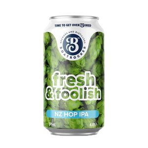 Boatrocker Brewers & Distillers - Fresh & Foolish NZ Hop IPA 6% 375ml Can