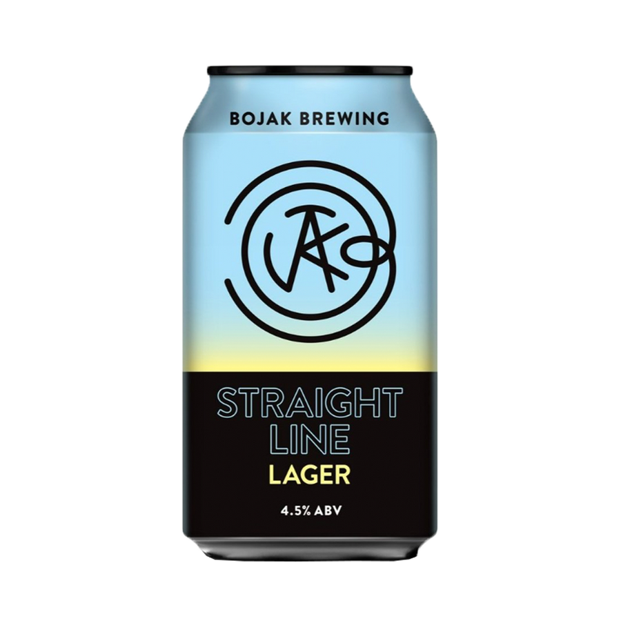 Bojak Brewing - Straight Line Lager 4.5% 375ml Can