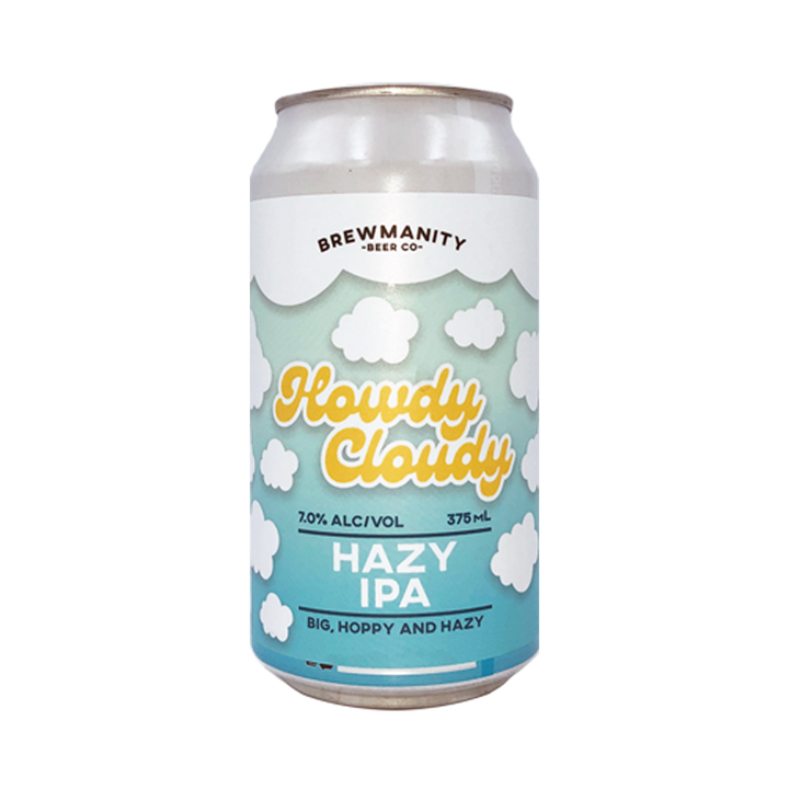 Brewmanity Beer Co - Howdy Cloudy Hazy IPA 6.4% 375ml Can