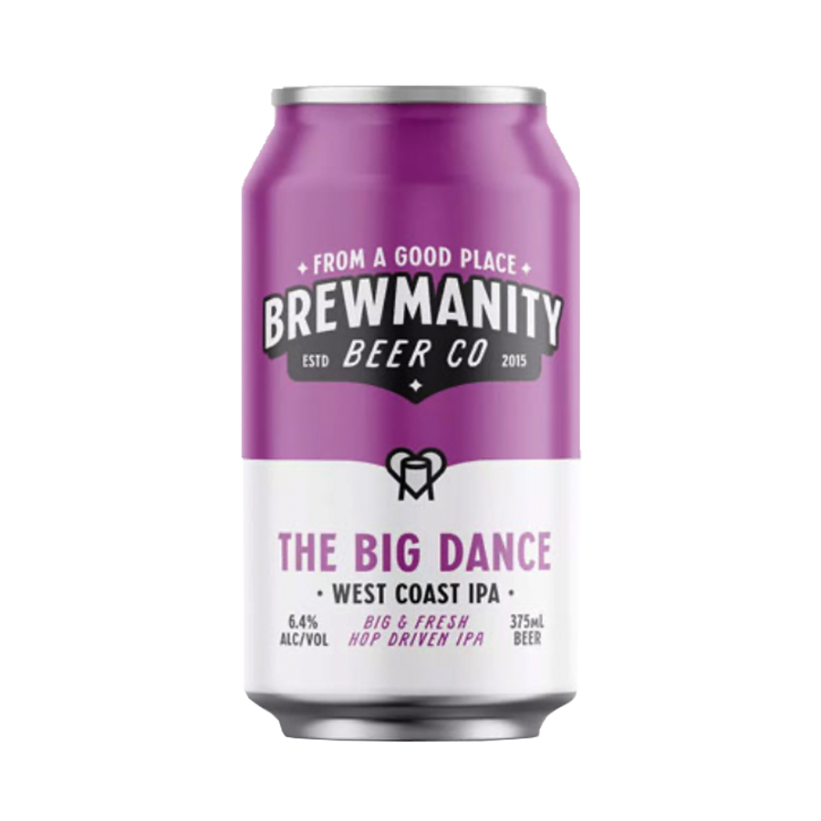 Brewmanity Beer Co - The Big Dance West Coast IPA 6.4% 375ml Can