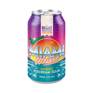 Bright Brewery - Miami Weisse Mango Icecream Sour 4% 355ml Can