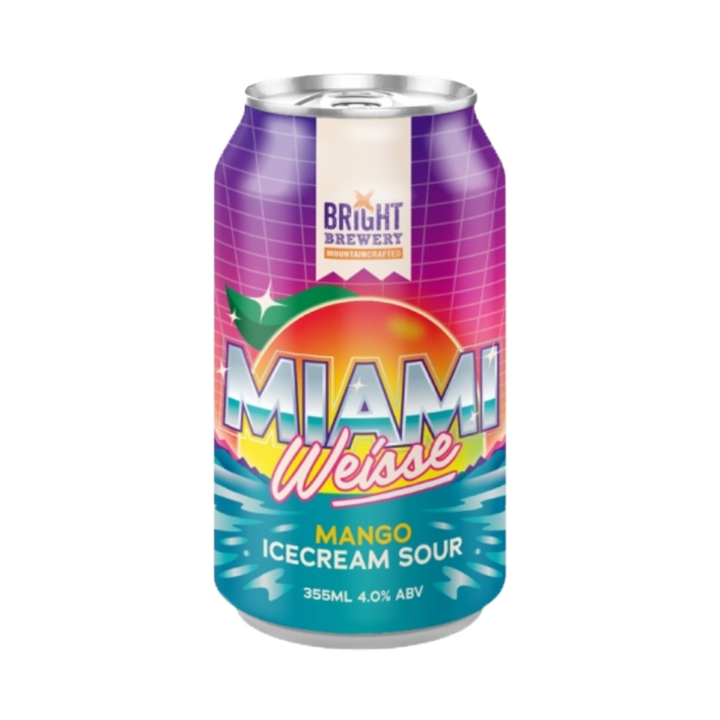 Bright Brewery - Miami Weisse Mango Icecream Sour 4% 355ml Can