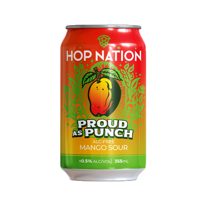 Hop Nation Brewing Co - Proud As Punch Mango Sour Alcohol Free <0.5% 355ml Can