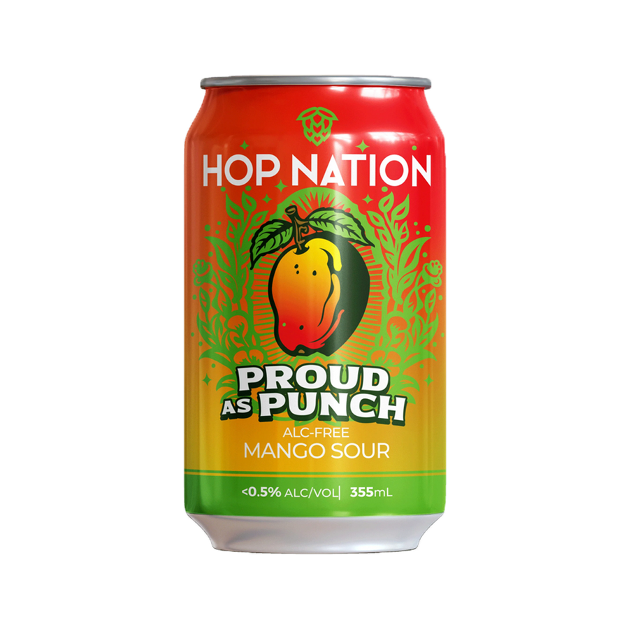 Hop Nation Brewing Co - Proud As Punch Mango Sour Alcohol Free <0.5% 355ml Can