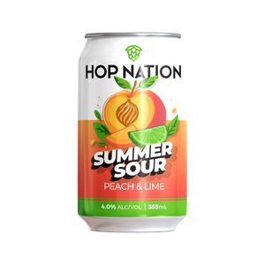 Hop Nation Brewing Co - Summer Sour Peach & Lime 4% 355ml Can