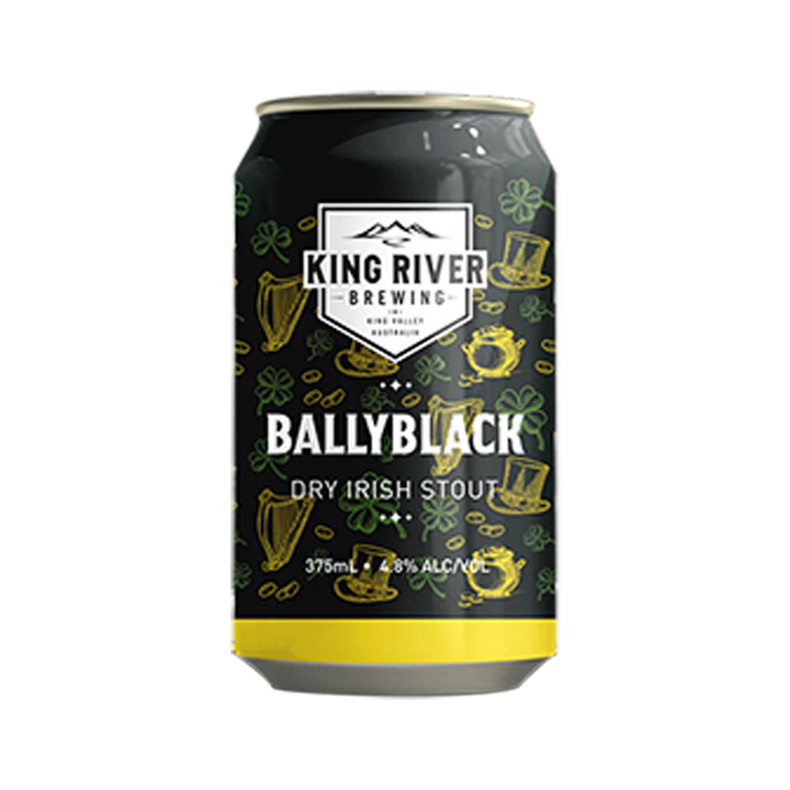 King River Brewing - Ballyblack Dry Irish Stout 4.8% 375ml Can