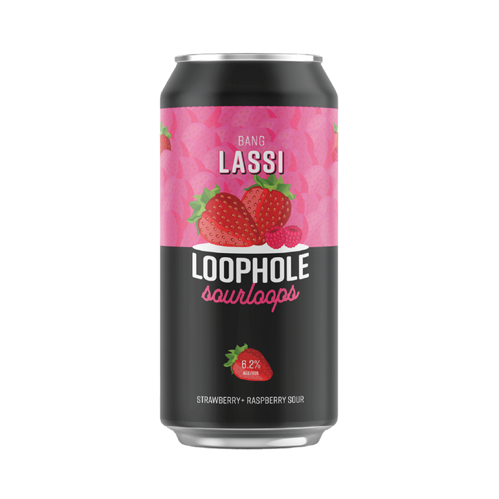 Loophole Brewing Co - Bang Lassi Strawberry Raspberry Sourloops 6.2% 440ml Can