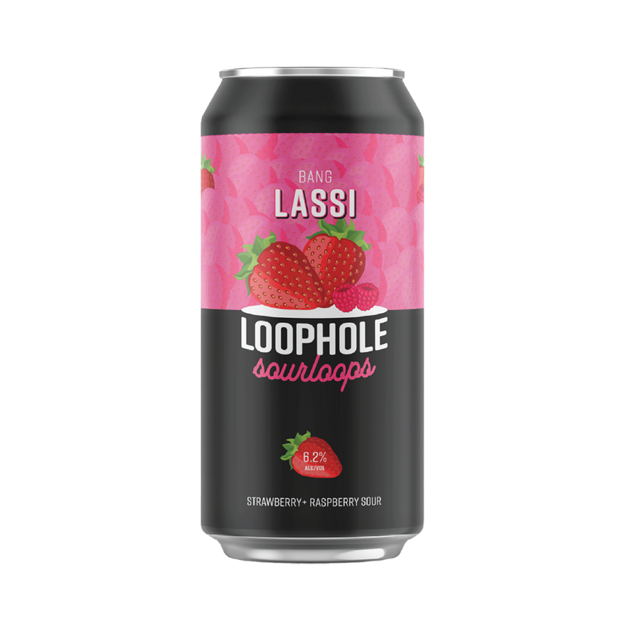 Loophole Brewing Co - Bang Lassi Strawberry Raspberry Sourloops 6.2% 440ml Can