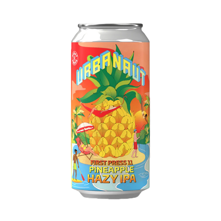 Urbanaut Brewing Co - First Press 11 Pineapple Hazy IPA 5.7% 440ml Can