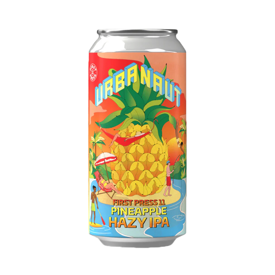 Urbanaut Brewing Co - First Press 11 Pineapple Hazy IPA 5.7% 440ml Can