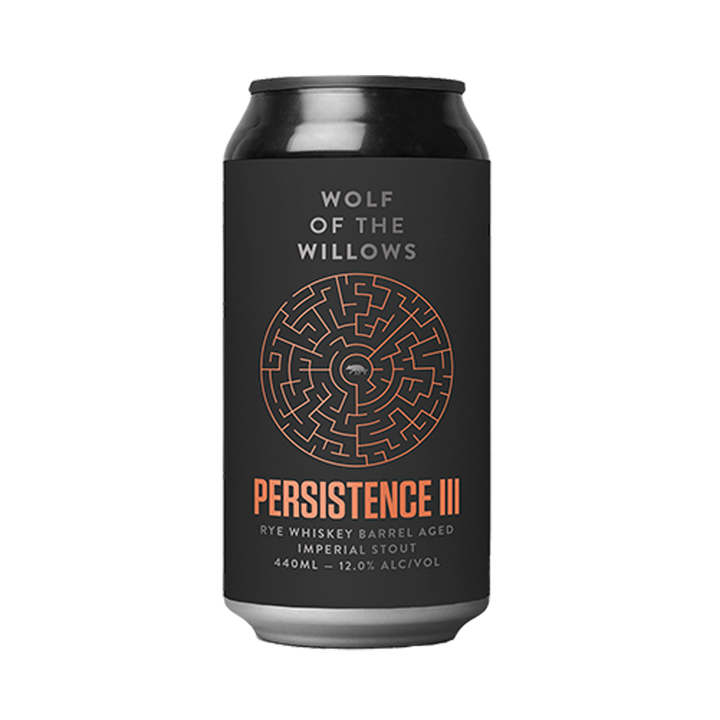 Wolf of the Willows Brewing Co - Persistence 3 Rye Whiskey BA Imperial Stout 12% 440ml Can